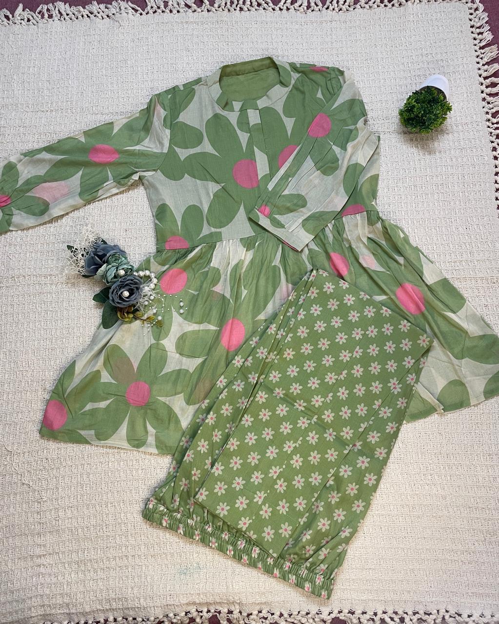 Printed Mal Green Floral