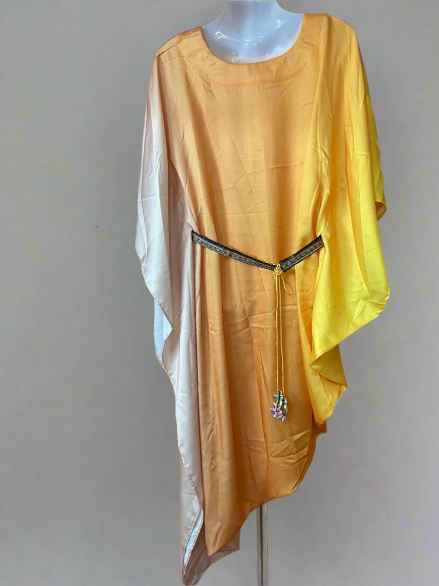 Sunset Swirl Cowl Dress