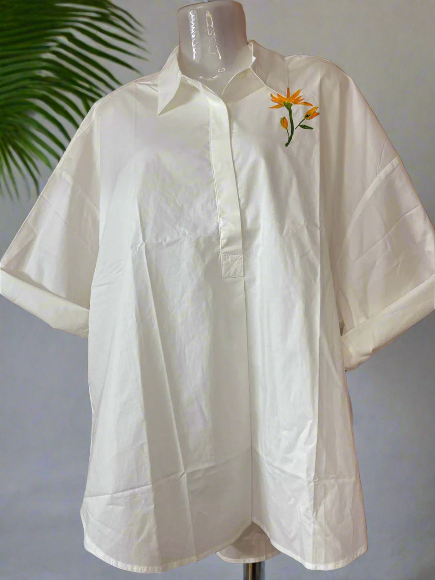 Canvas white Hand-painted Shirts