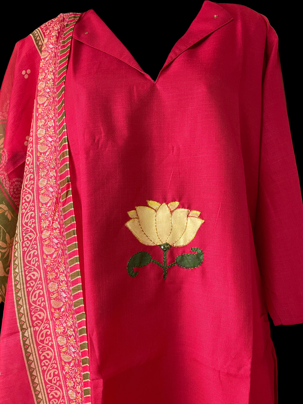 Gulbahaar Hand-Painted Suit Set