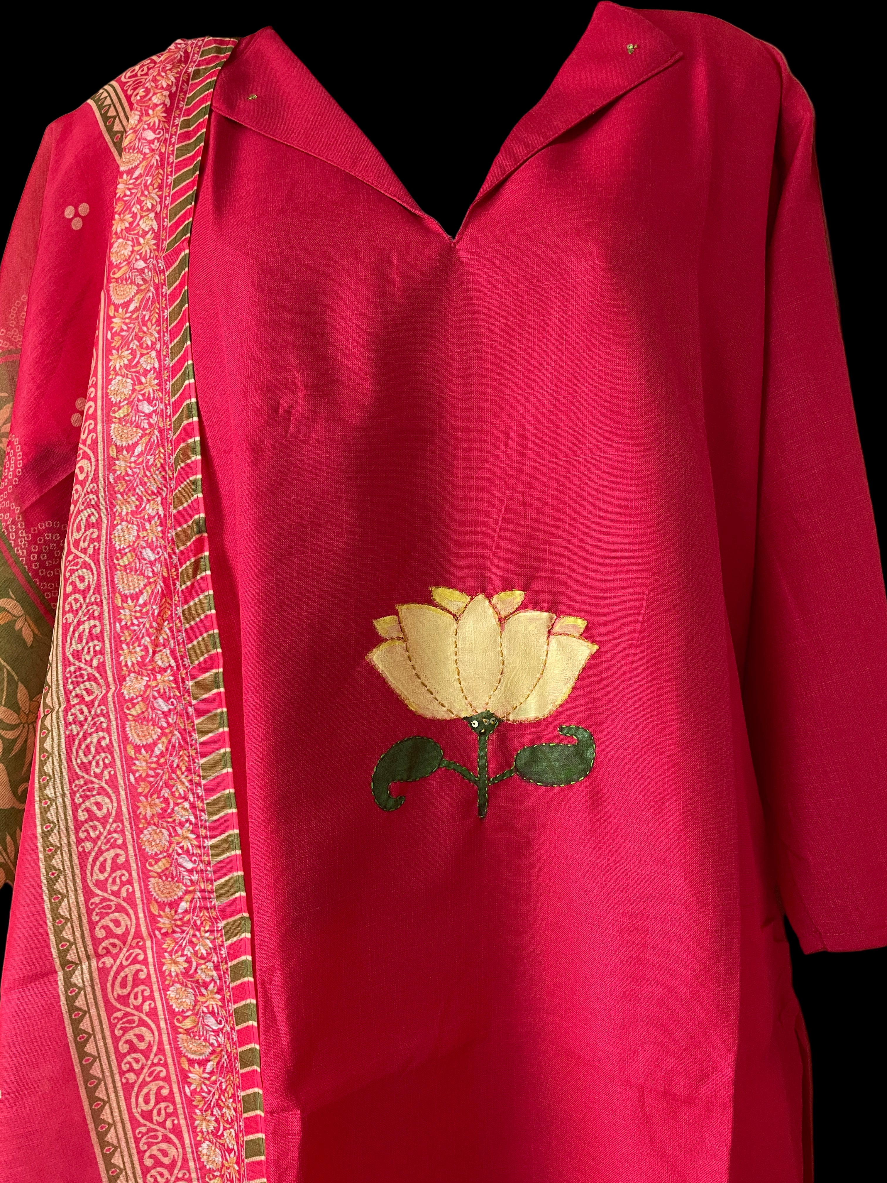 Gulbahaar Hand-Painted Suit Set