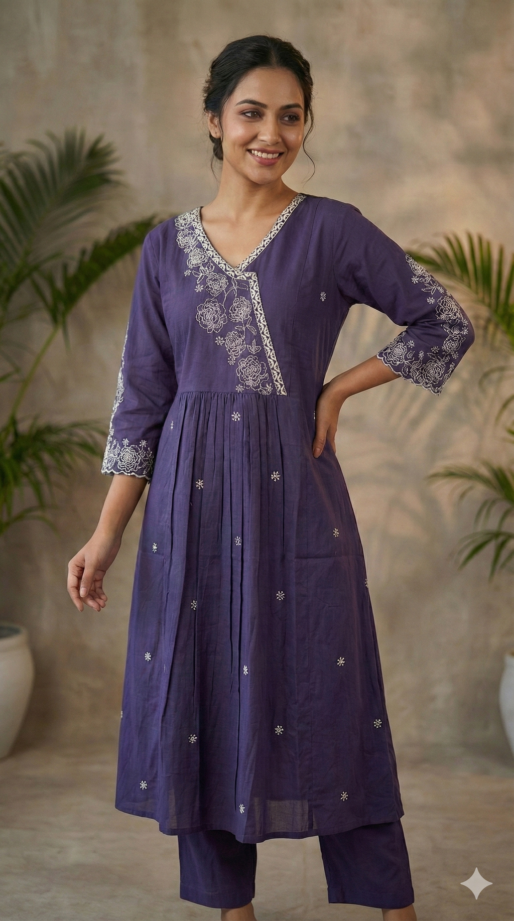 Gul Overlap Kurti  Coord