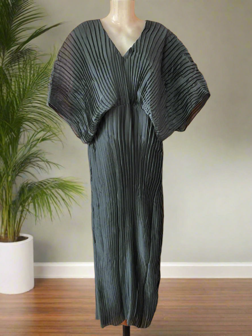 Moonlit Mist Pleated Gown