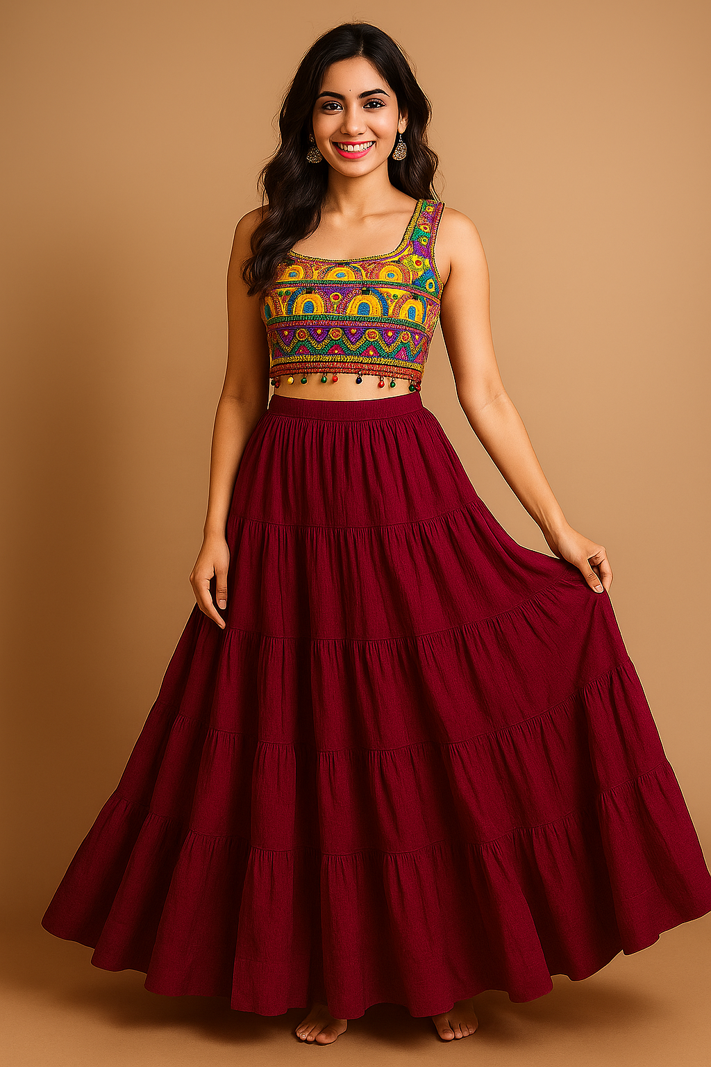 Gulnaaz Tiered Skirt