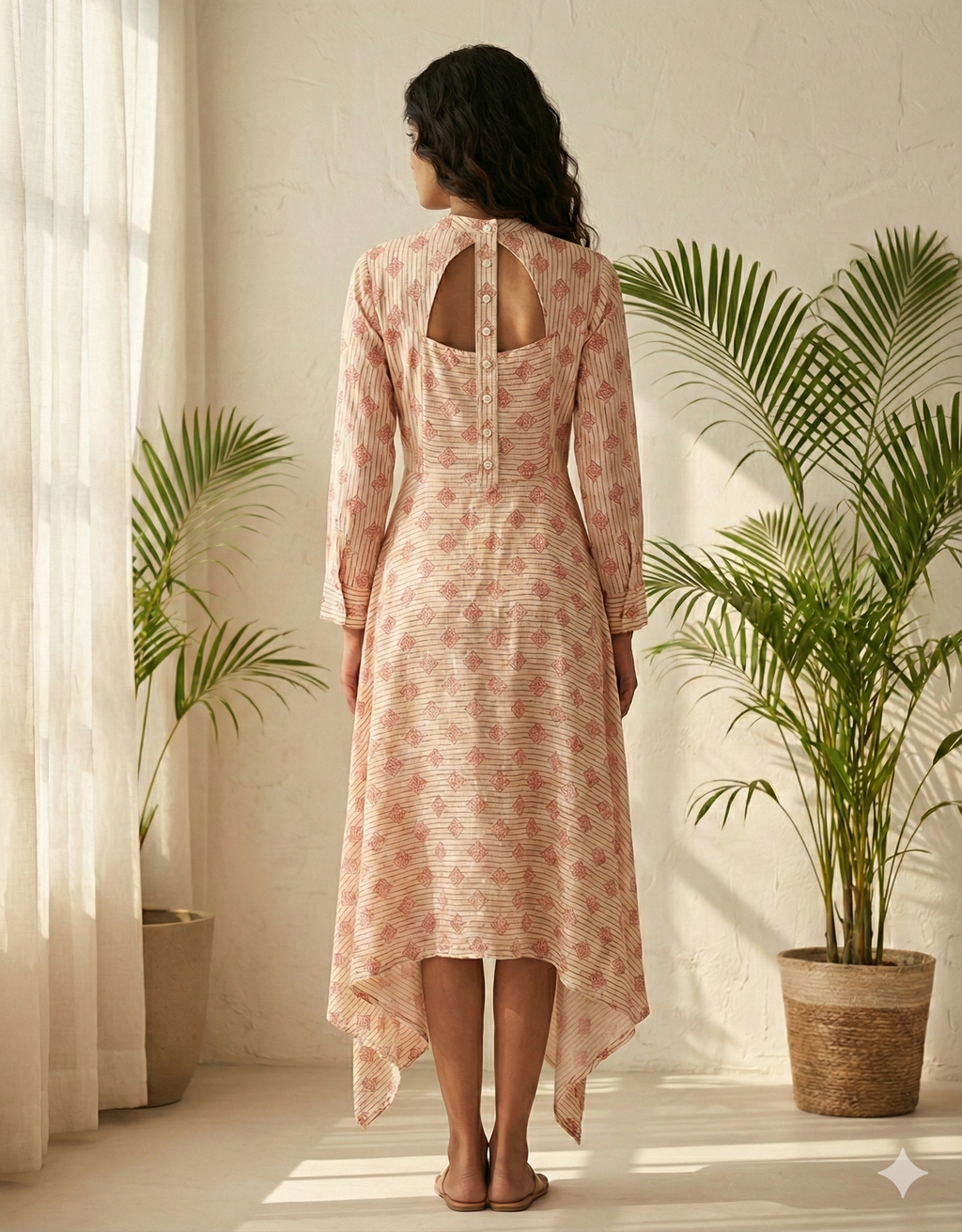 Assym Linen Dress