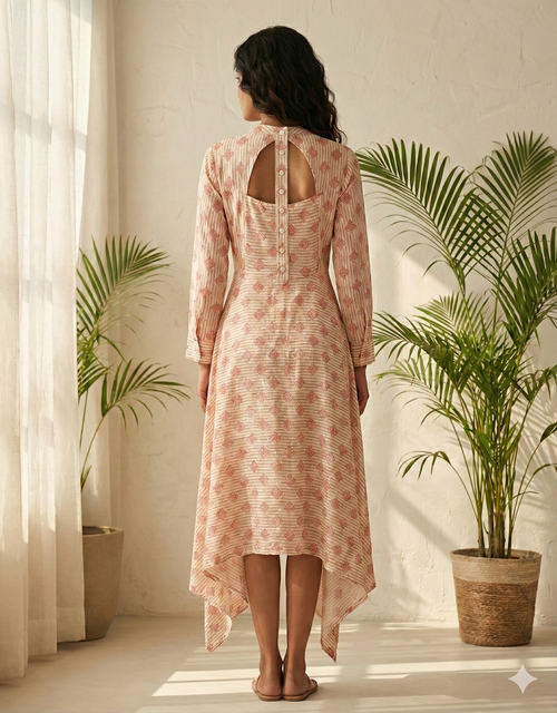 Assym Linen Dress