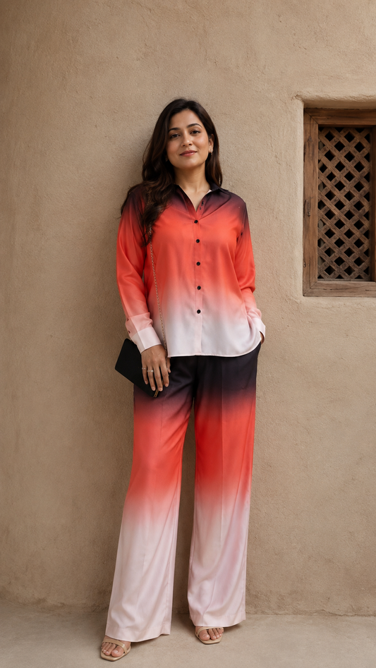 Sunset Whisper Ombré Coord Set