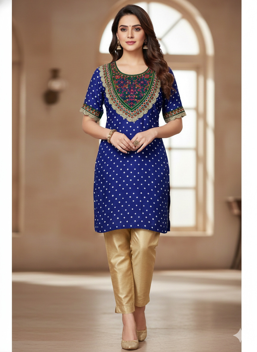 Bandhani Short Kurti