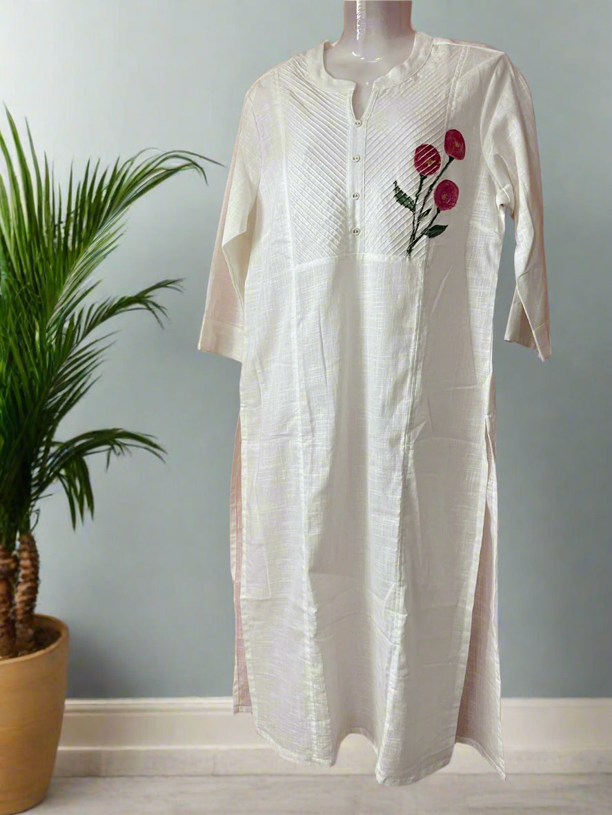 Nazara White Kurti