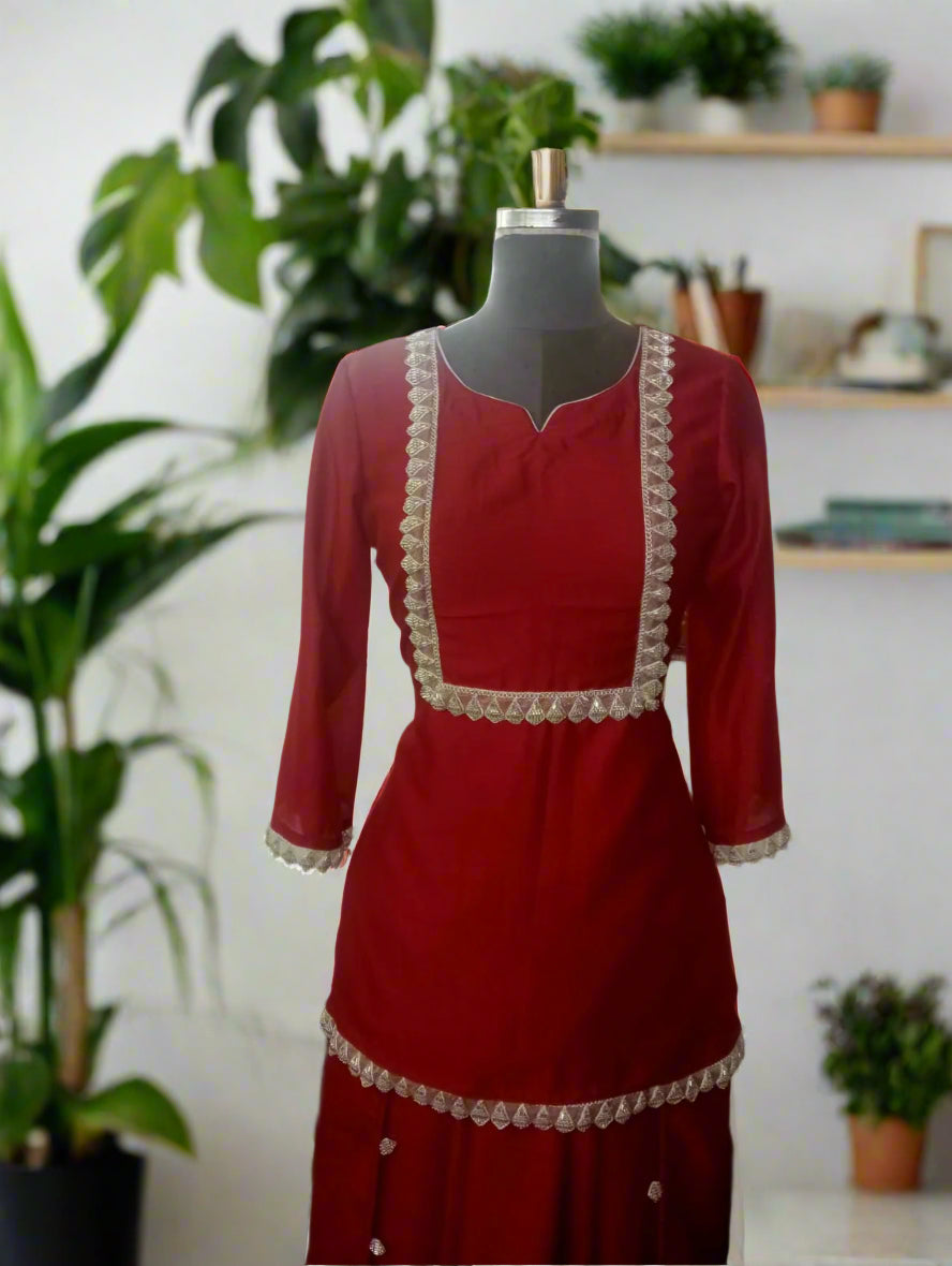 Ruby Glow Kurti Harem  Set