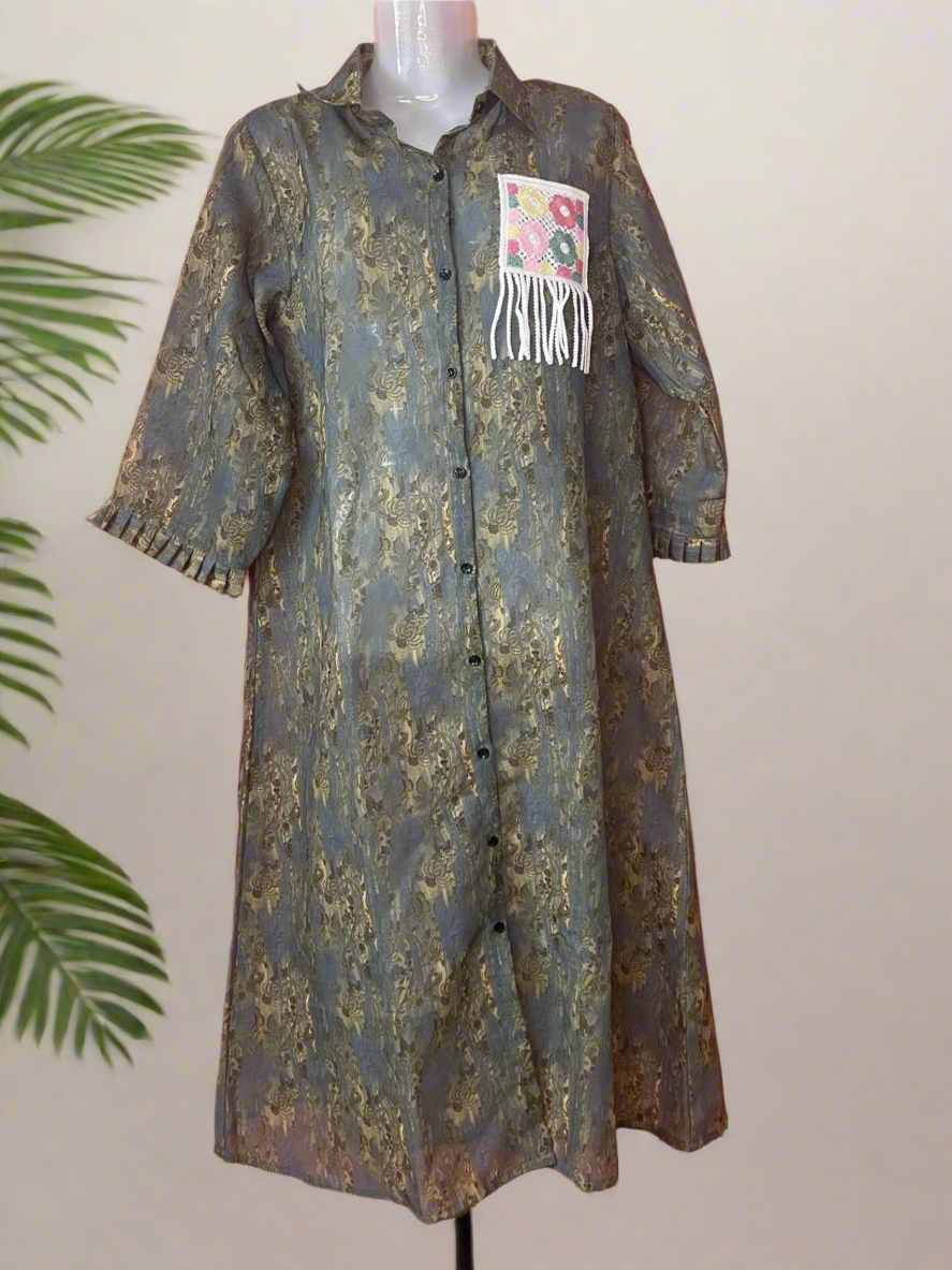 Linen Loom Shirt Dress (1)