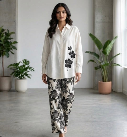 Everyday Cotton Shirt and Linen Pant Muse Set