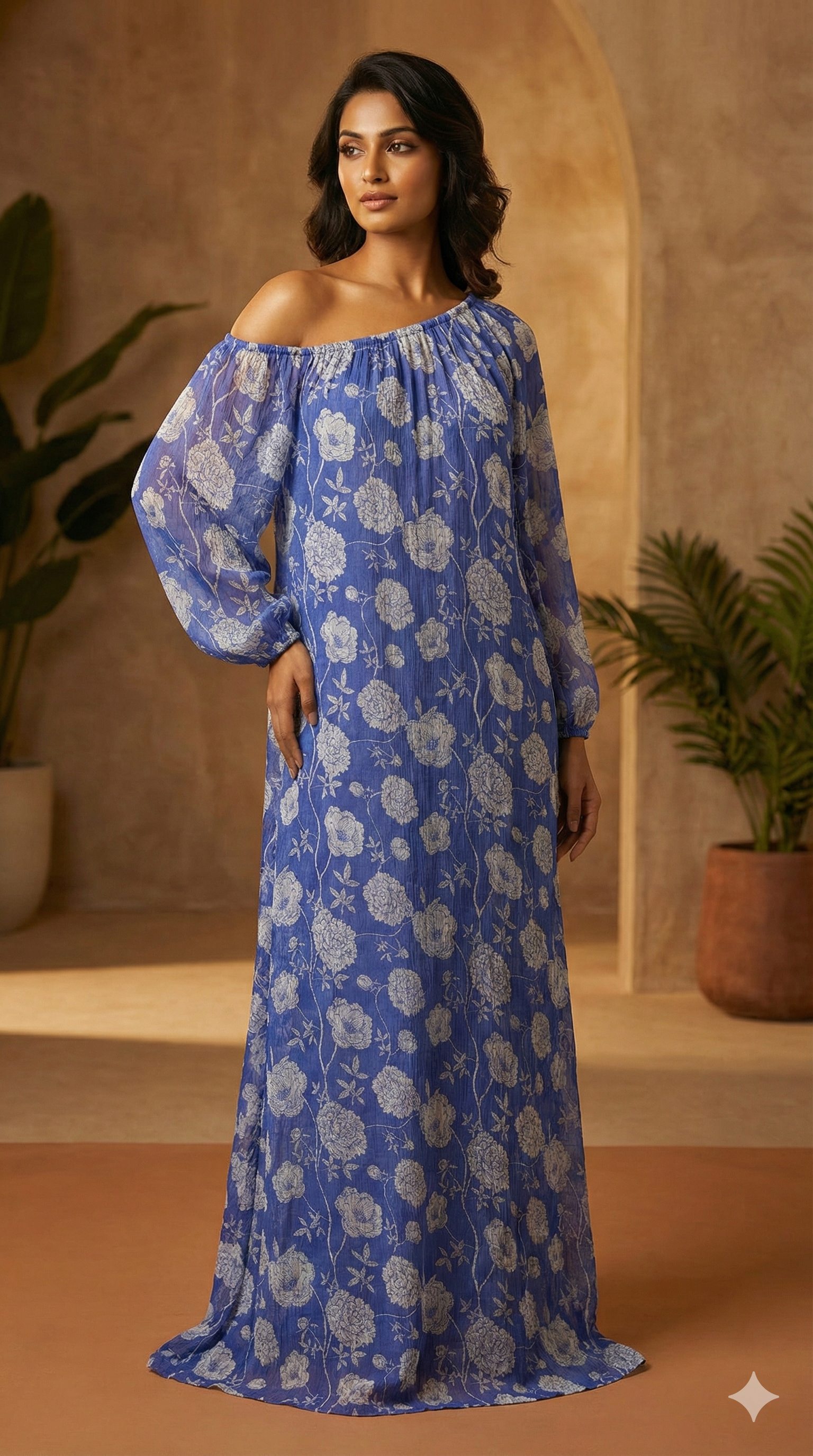 Blue Botanica Gown