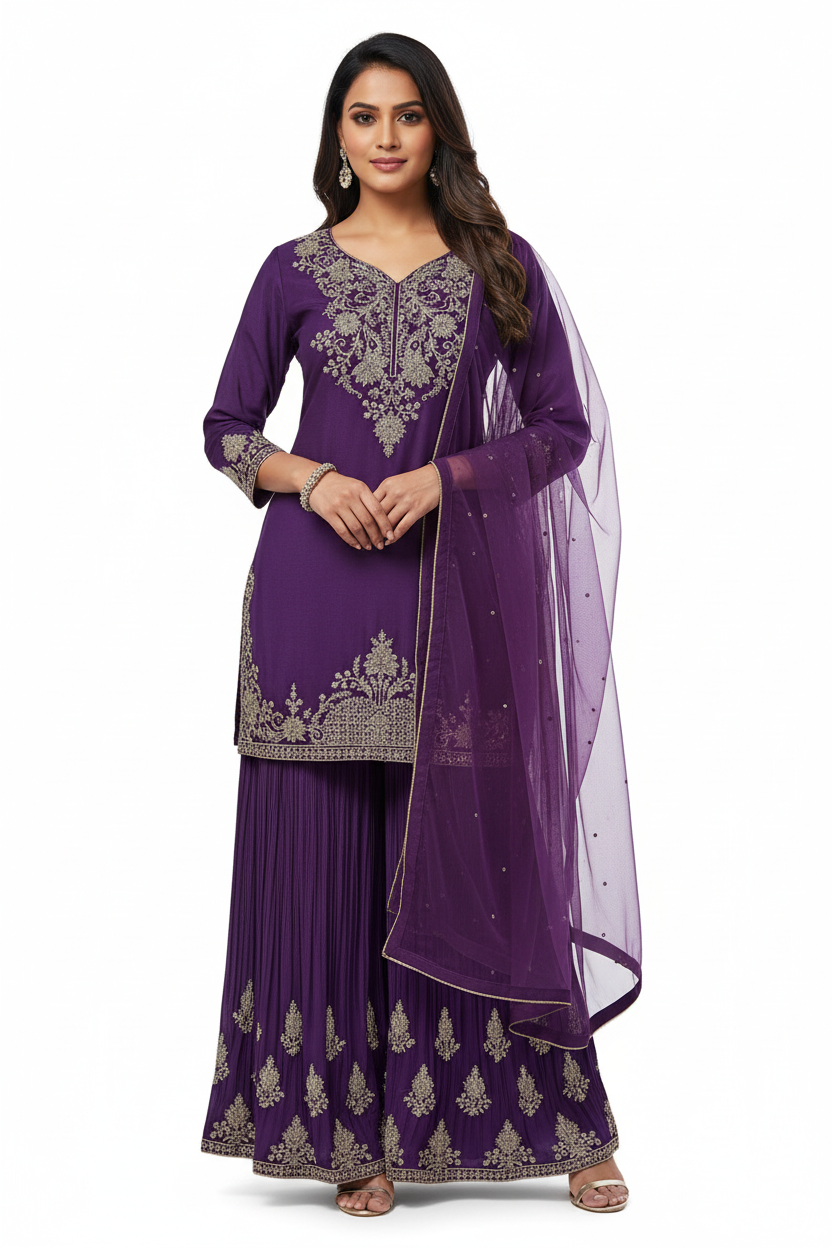 Shahi Sharara 3 Pc Set