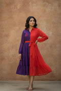 Saffron Orchid Shirt Dress