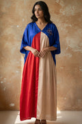 Tricolor  Drift Kaftan Gown