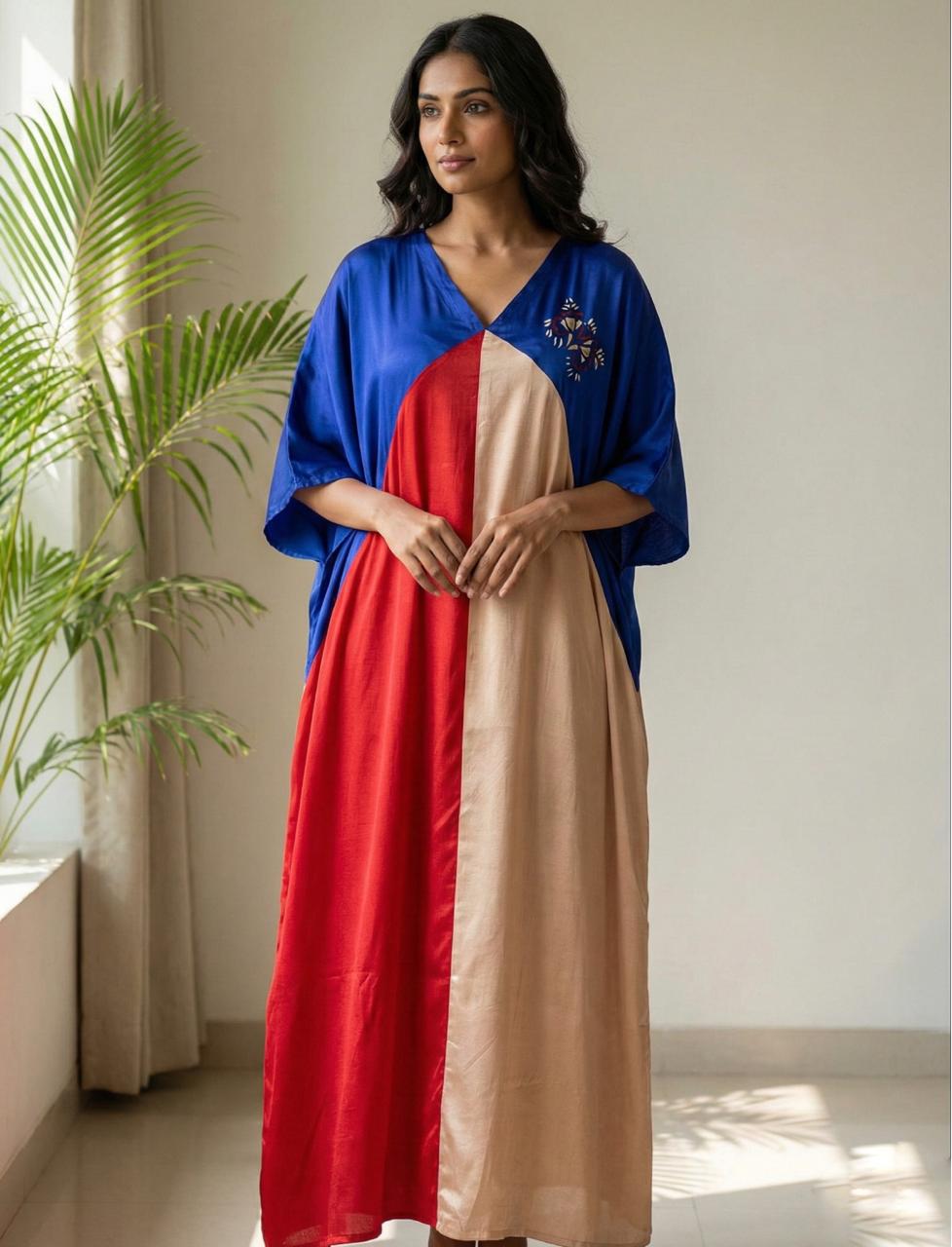 Tricolor Drift Gown