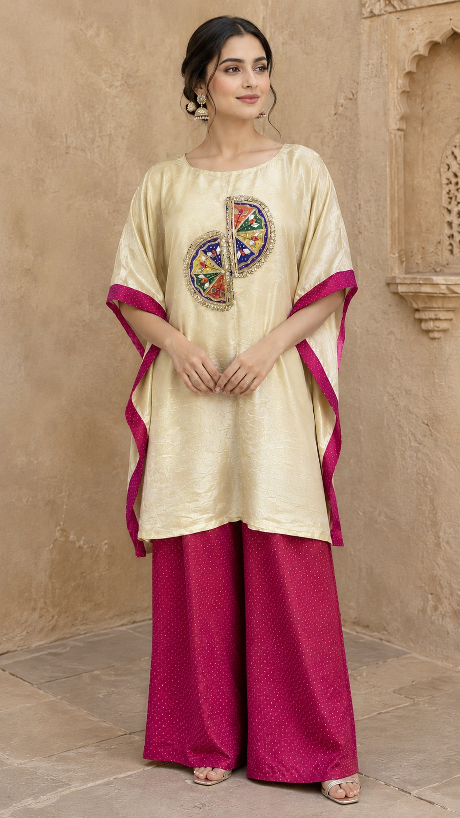 Golden Glow Gota Kaftan Kurti