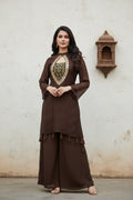 Royal Mocha Kurti Coord Set