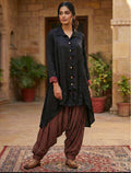 Black Beauty Kurti Ajrak Set