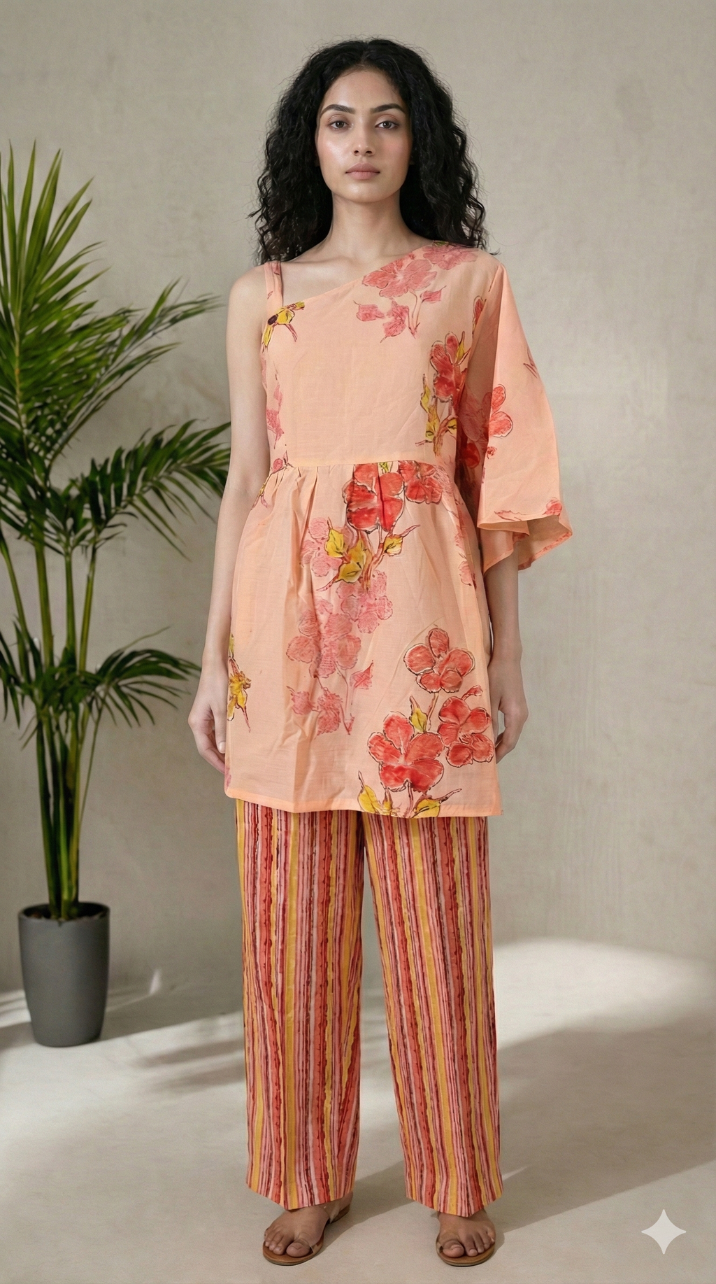 Peach Sorbet Cotton Coord Set
