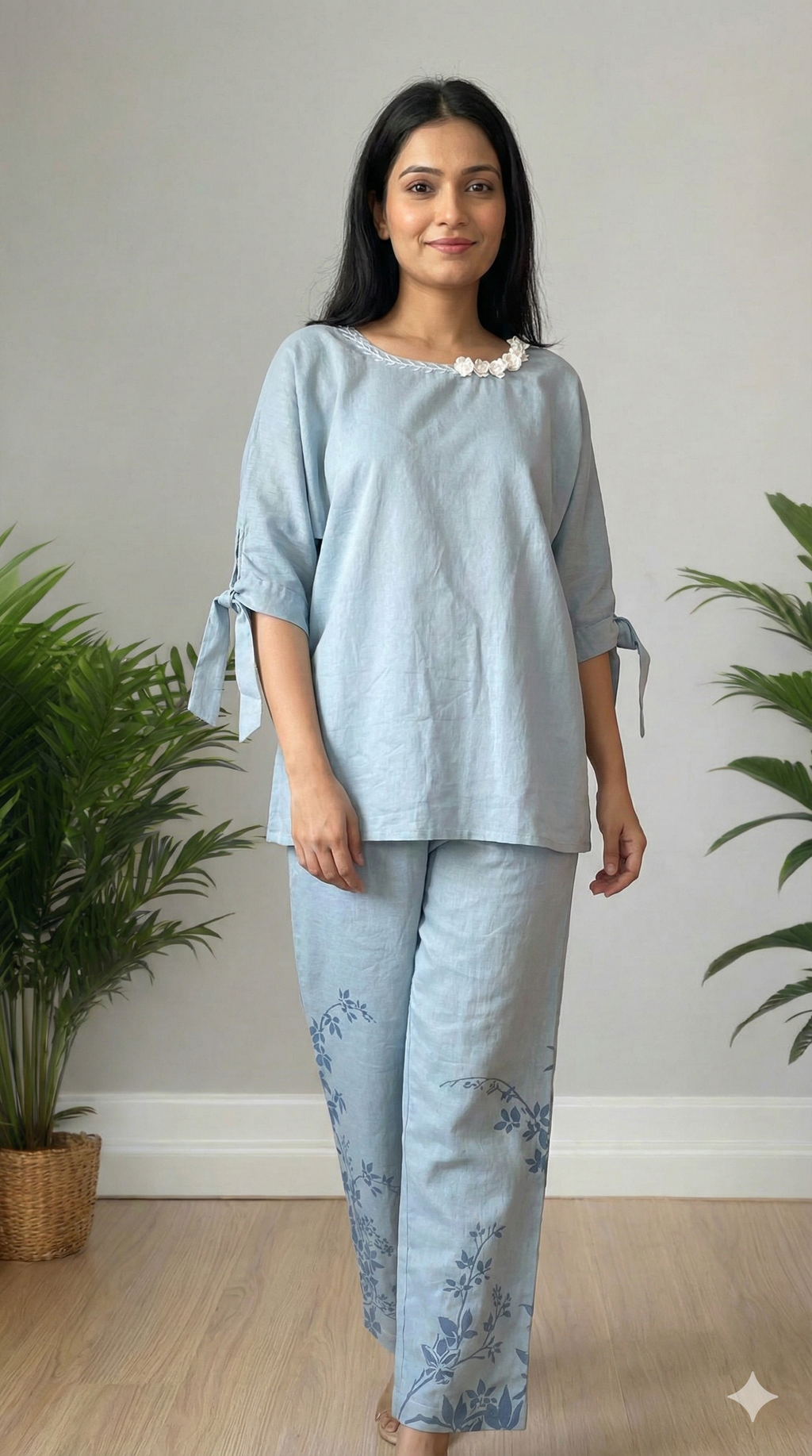 Blue Bloom Coord Set