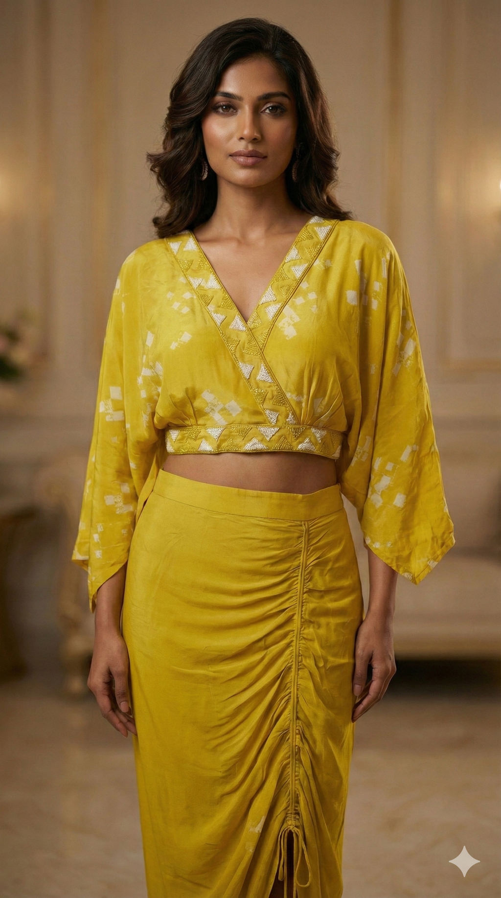 Lemon Glow Pull-Up Skirt Set