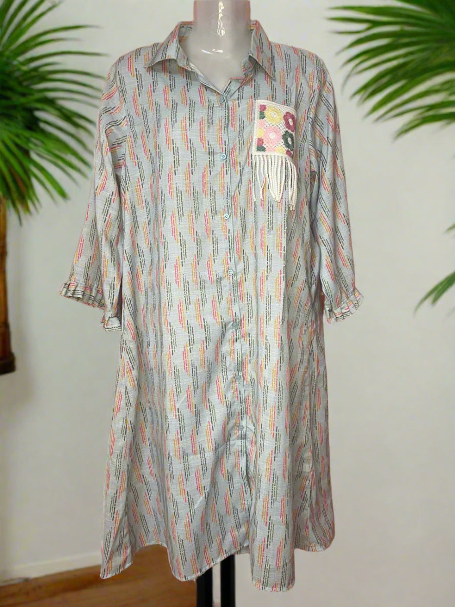 Linen Loom Shirt Dress (5)