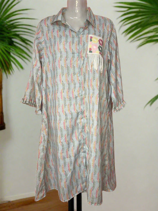 Linen Loom Shirt Dress (5)