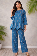 Indigo Ikat Aura Coord Set