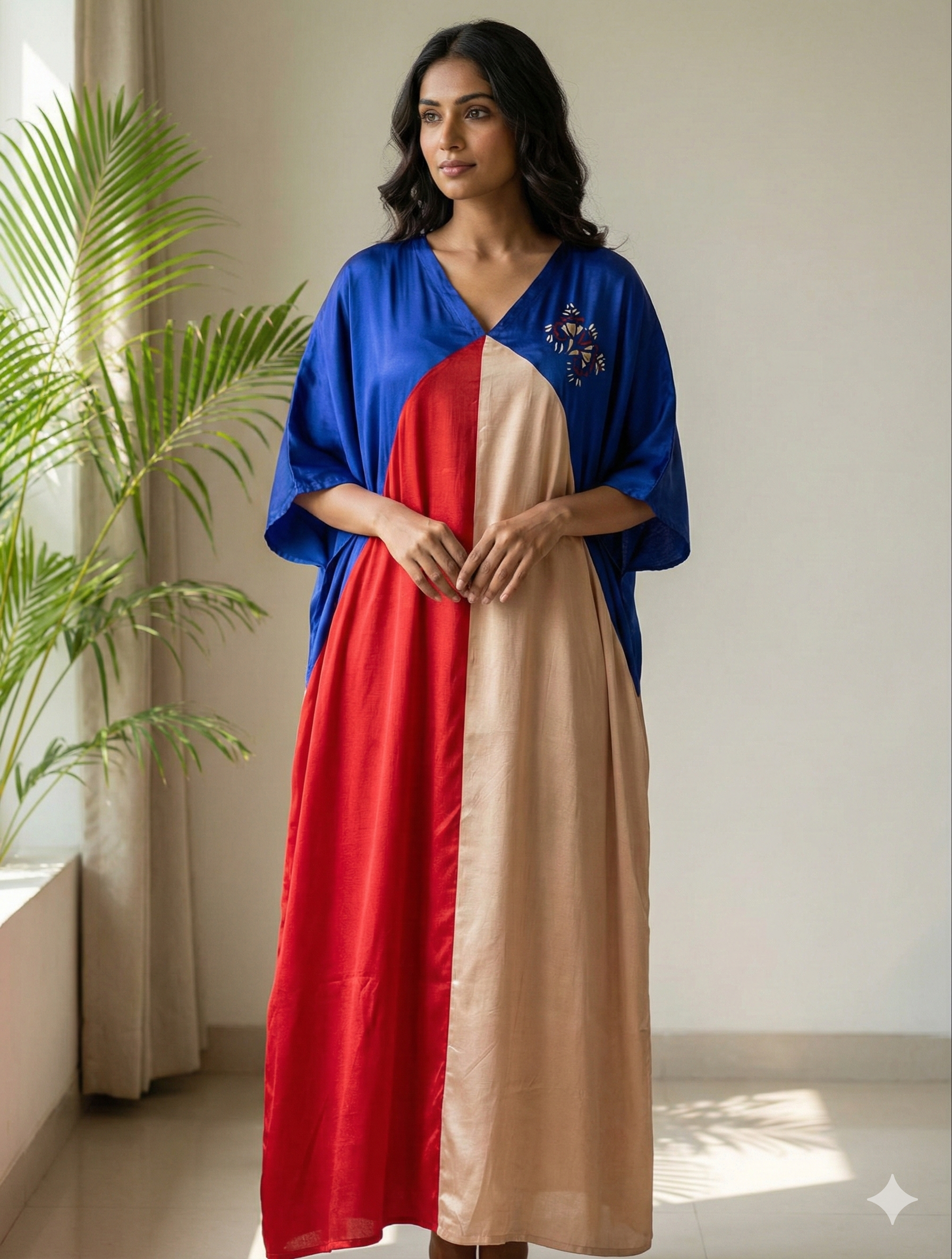 Tricolor Drift Gown
