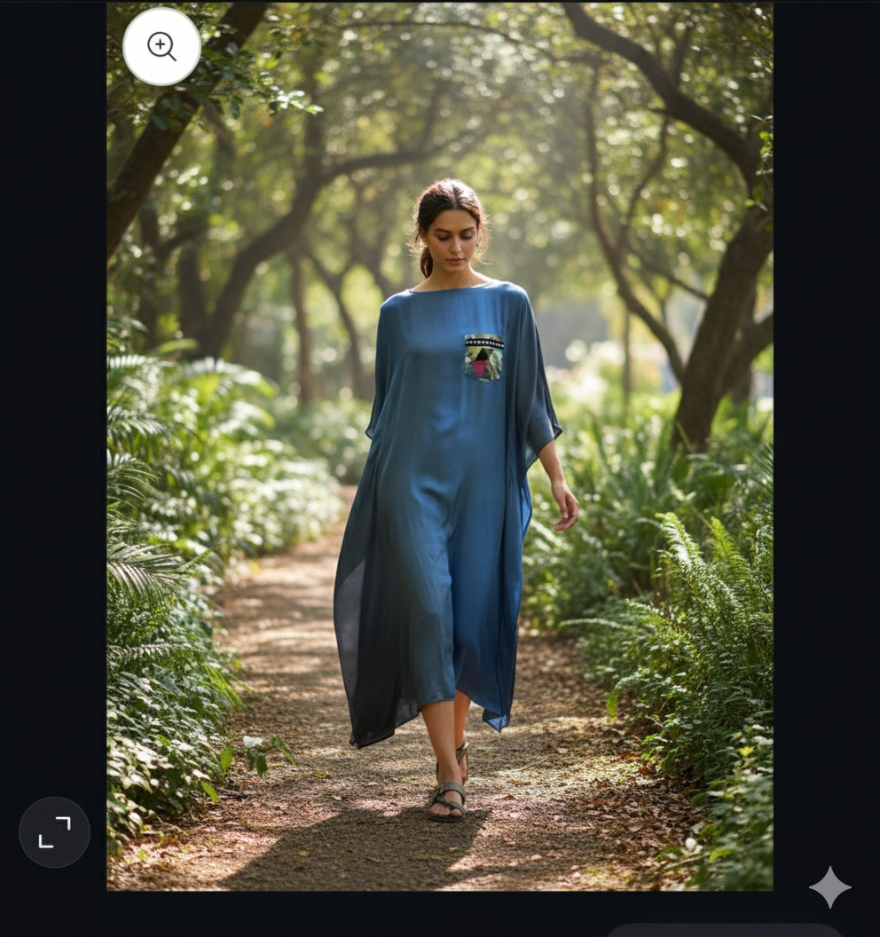 Blue Mirage Kaftan Dress