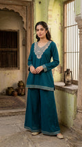 Teal Tide Embellished Co-ord Set