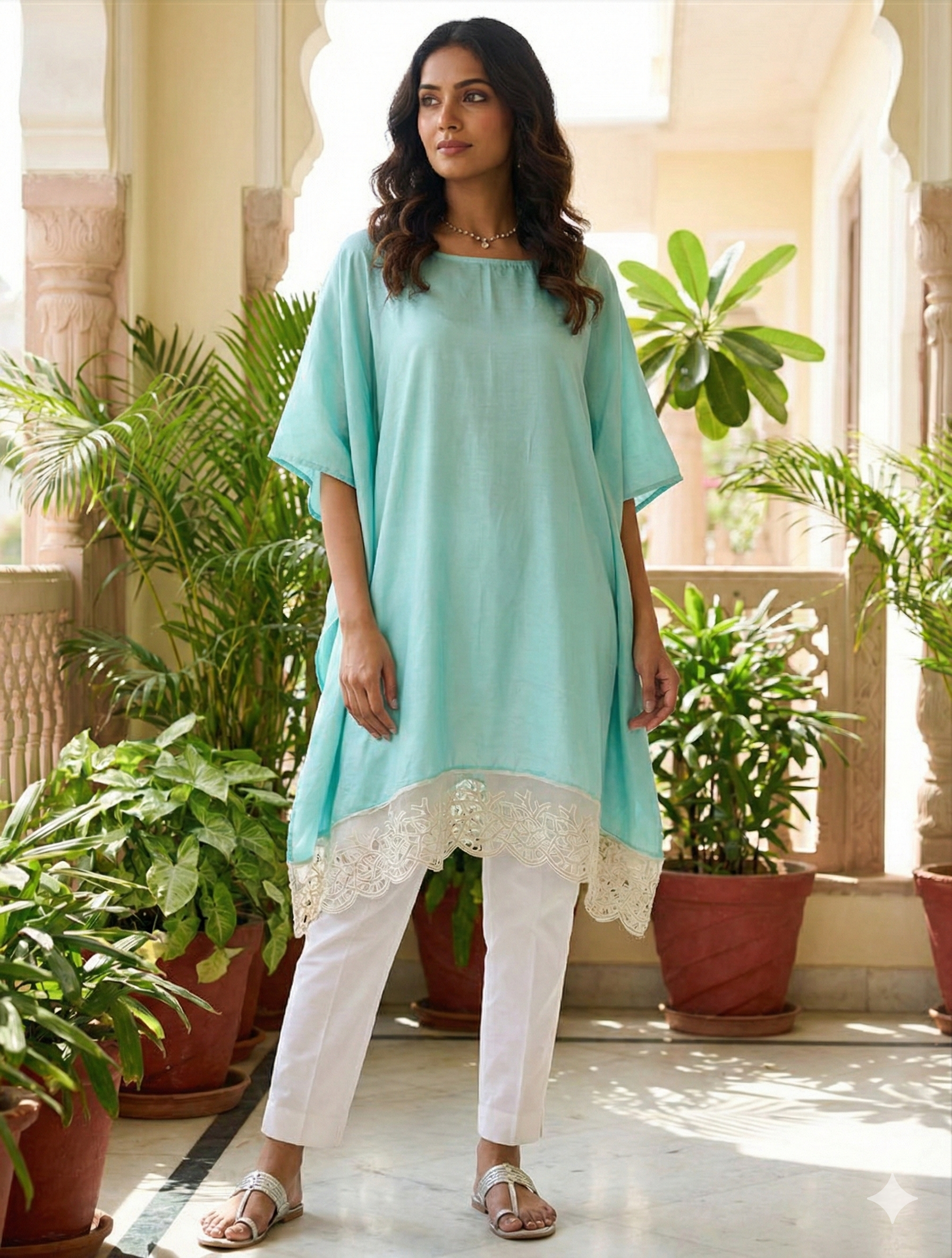 Sky Serenity Kaftan Tunic
