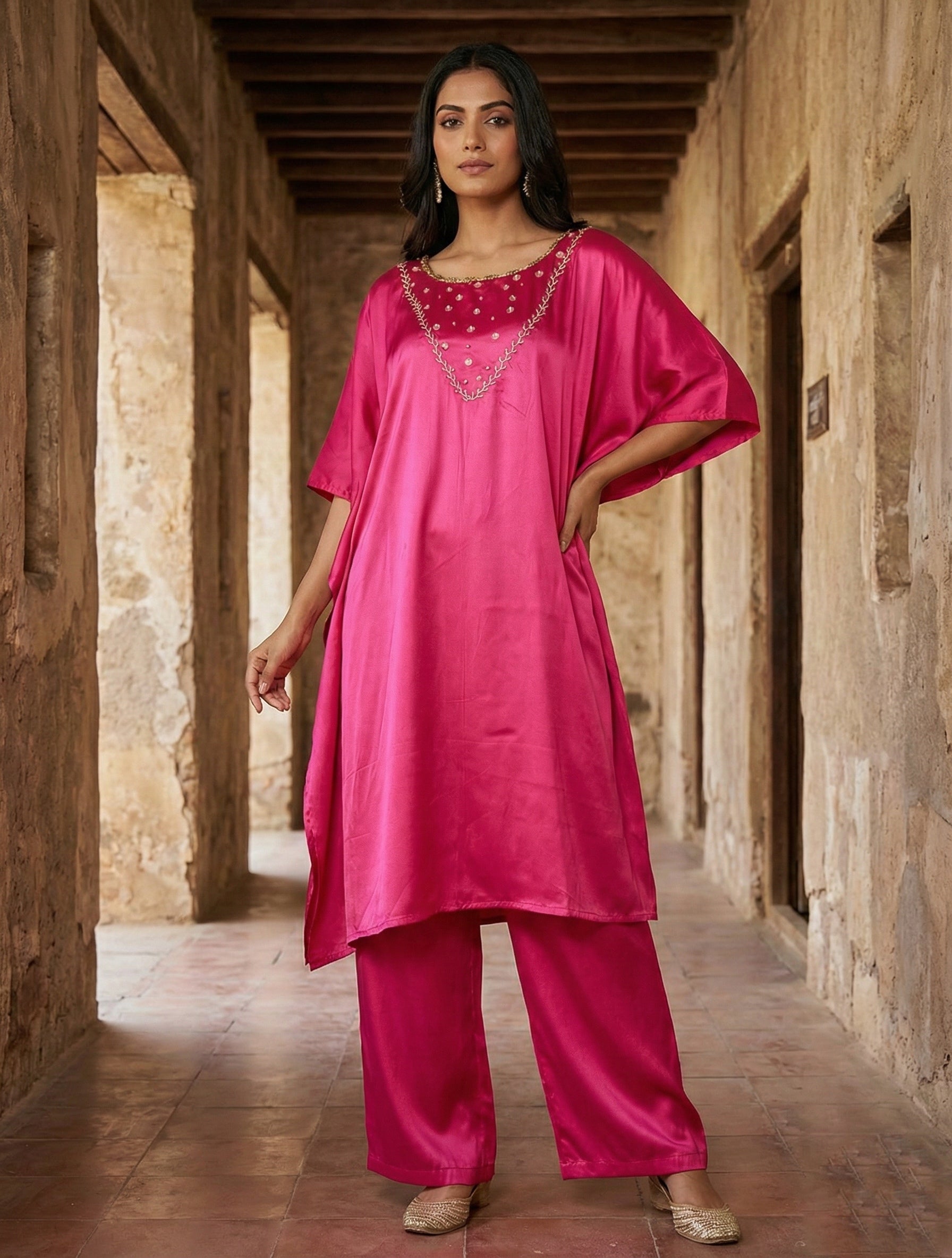 Antique Satin Kaftan