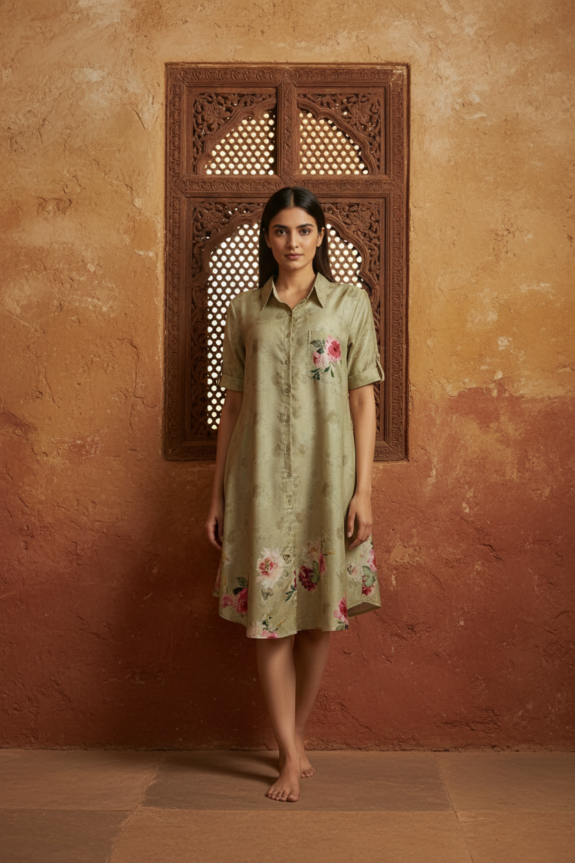 Breezy Cotton Shirt Dress