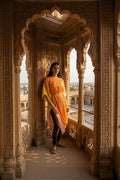 Sunset Swirl Kaftan Cowl Dress