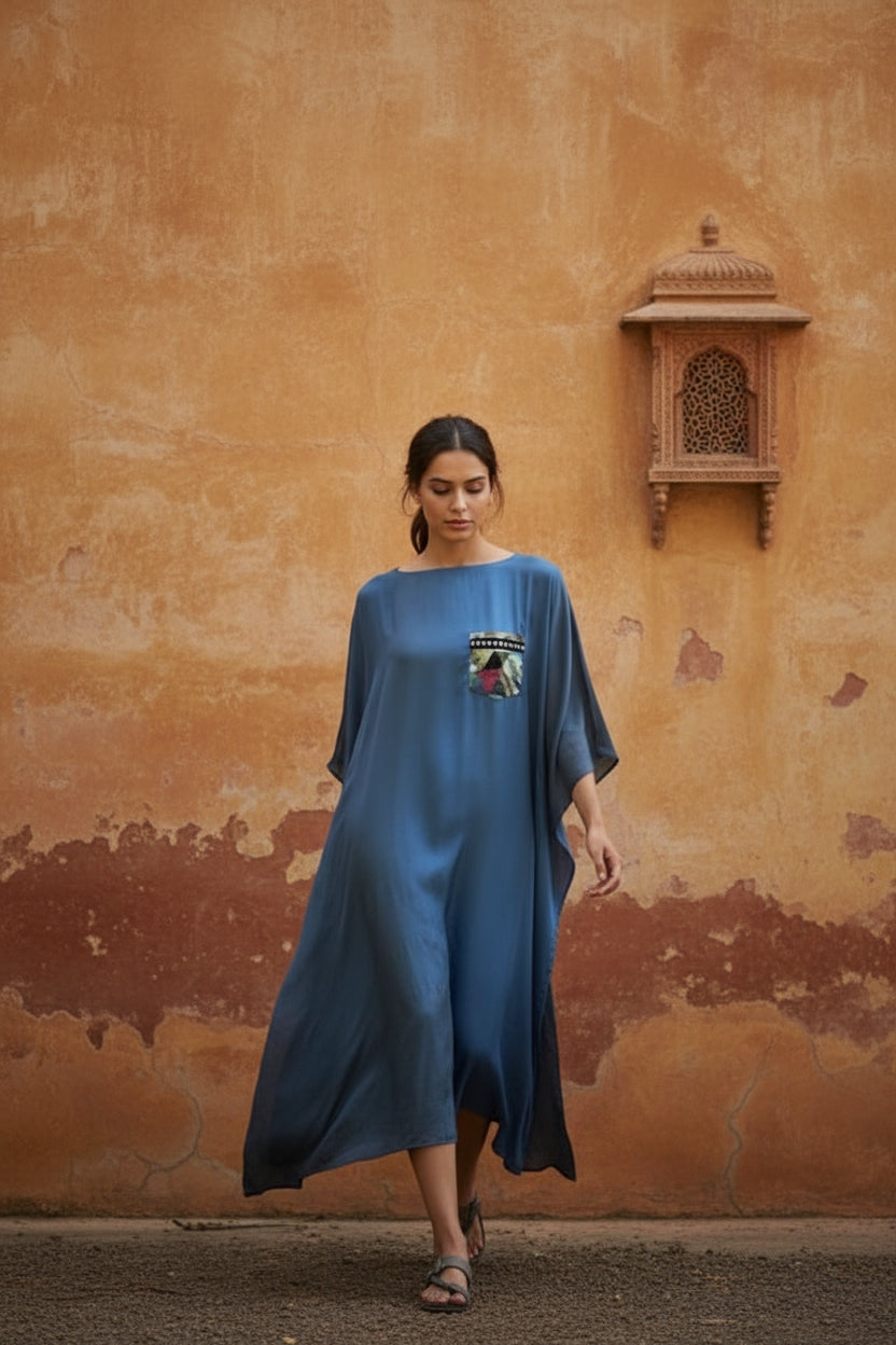 Blue Mirage Kaftan Dress