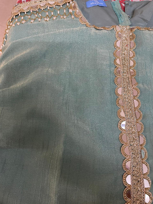 Meher Shimmer Drape Skirt Set