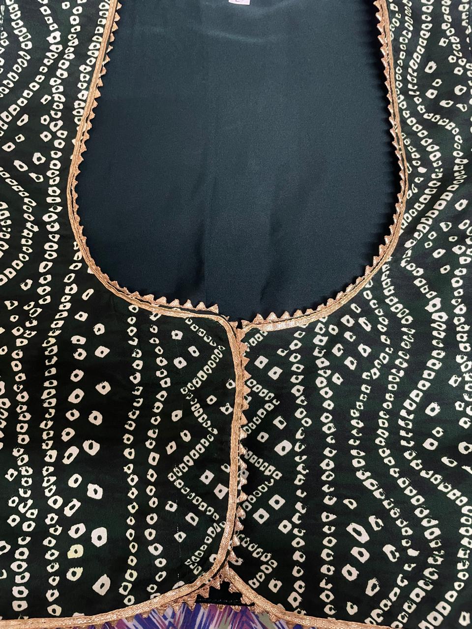 Emerald Bandhani Elegance Coord Set