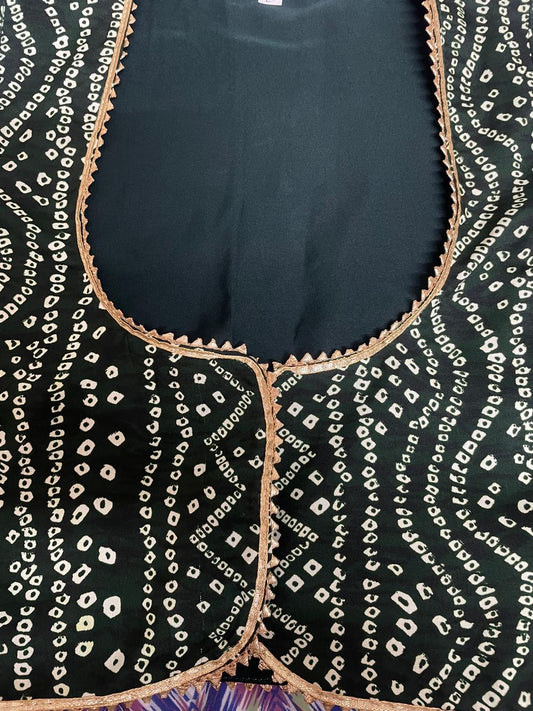 Emerald Bandhani Elegance Coord Set