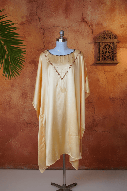 Antique Satin Kaftan Kurti - Silver Lining