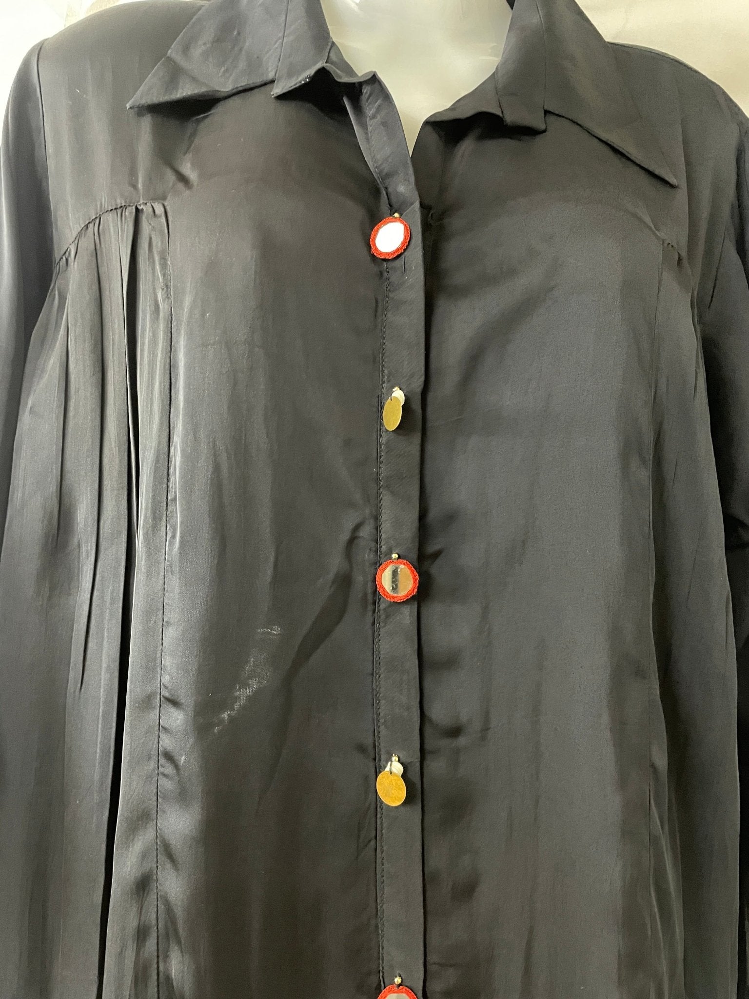 Black Beauty Kurti Ajrak Set - Silver Lining