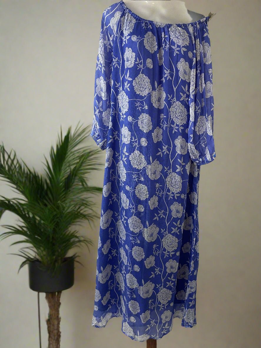 Blue Botanica Gown - Silver Lining