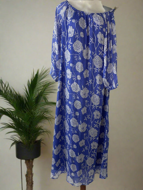 Blue Botanica Gown - Silver Lining
