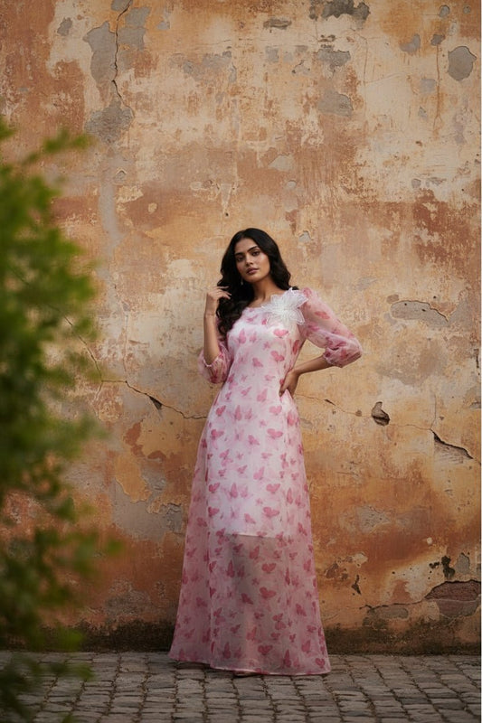 Butterfly Bonanza Gown - Silver Lining