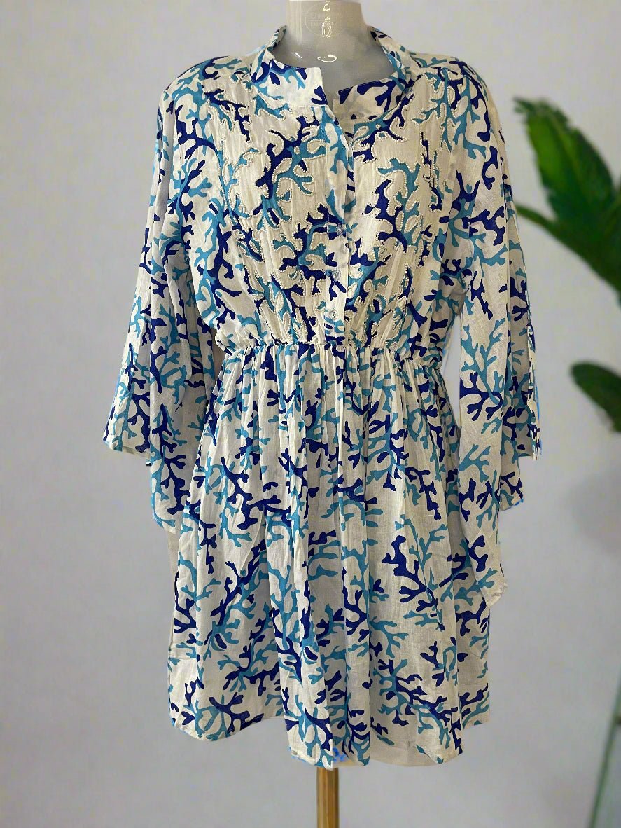 Cotton Gleam Kurti Set - Silver Lining