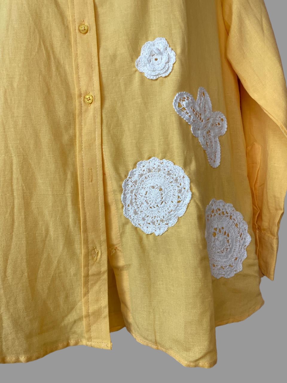 Crochet Bloom Shirts - Silver Lining