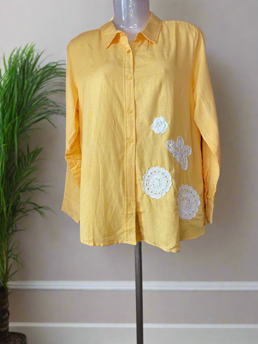 Crochet Bloom Shirts - Silver Lining