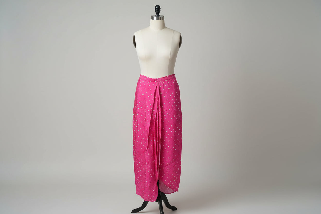 Sunlit Kalamkari Bandhni Skirt Set